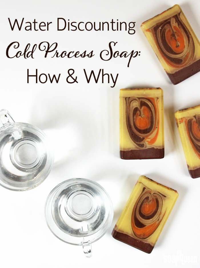 Water discounting a cold process recipe affects many things, including trace and more! Read this blog post to learn how to water discount and how it affects cold process soap.